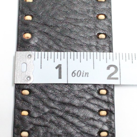 Small Black Genuine Leather Coldwater Creek Belt - Picture 4 of 15